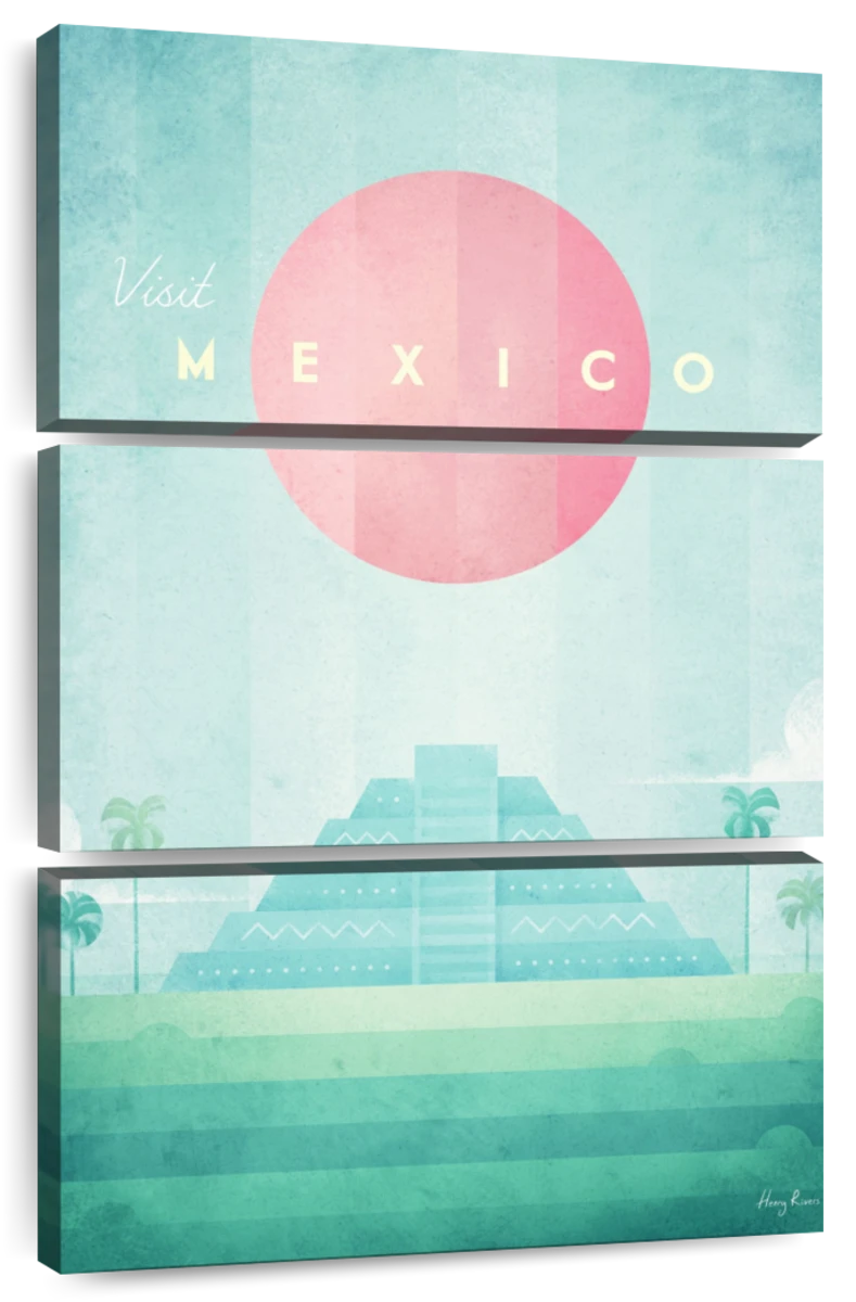 Retro Travel Poster, Posters Mexico, Mexico Canvas