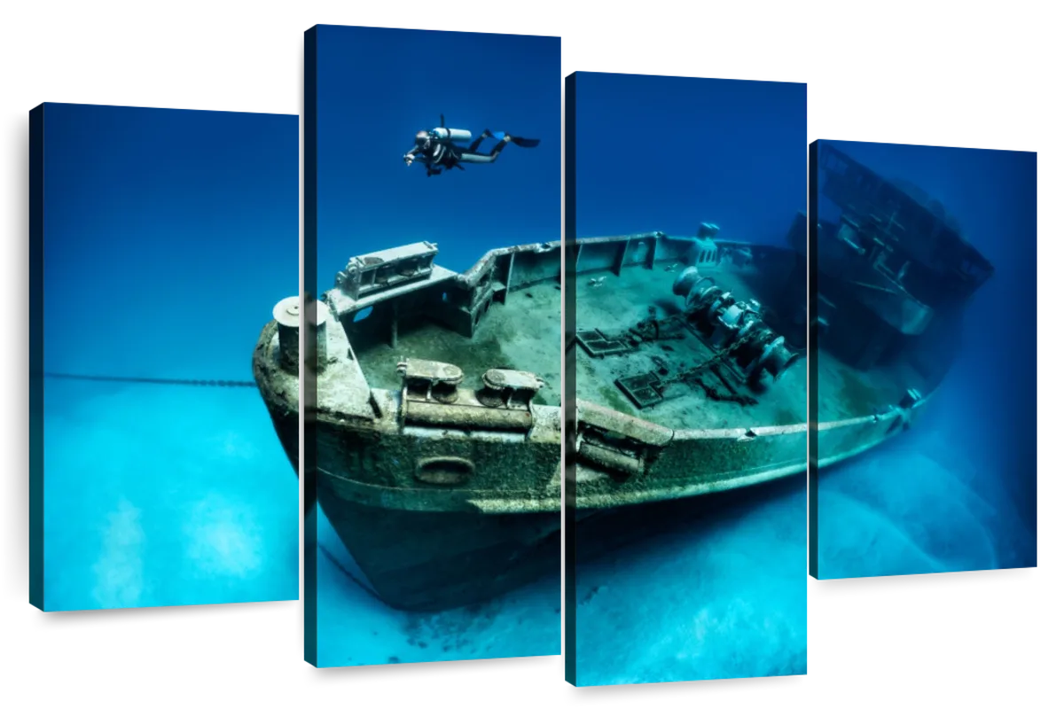 underwater shipwreck paintings