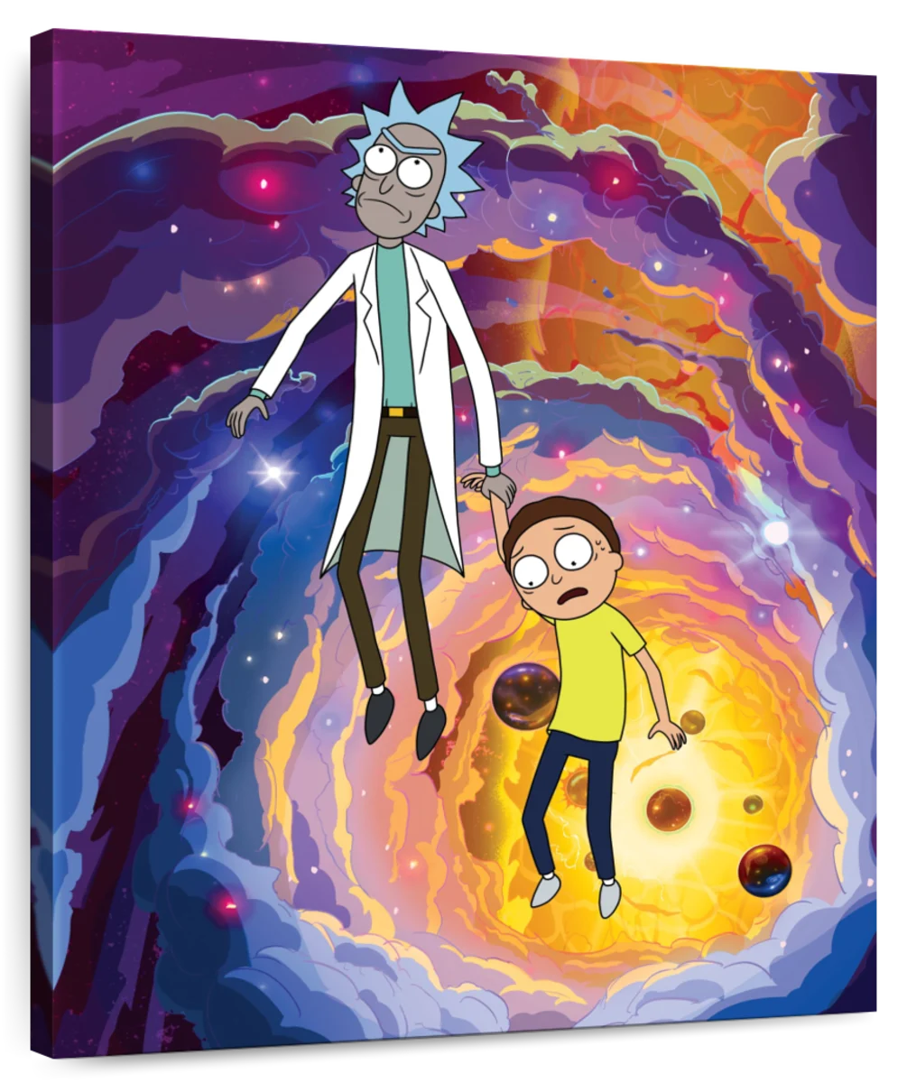 Rick And Morty Space Tunnel Travel Art: Canvas Prints, Frames & Posters