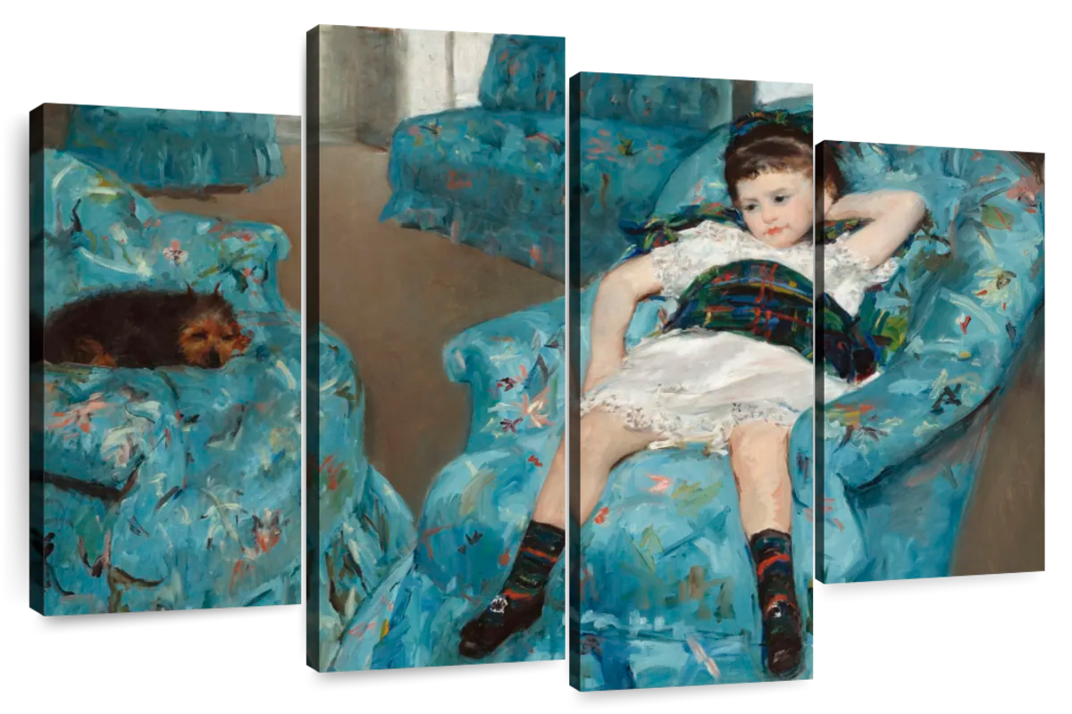 Little Girl in a Blue Armchair