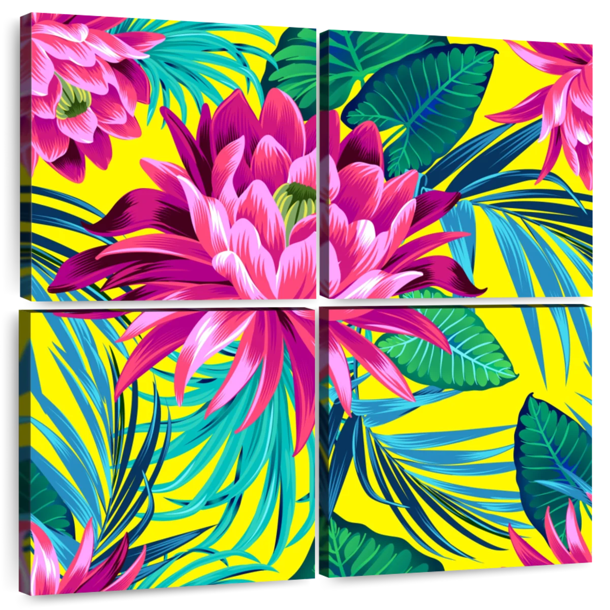 Tropical Water Lily Wall Art | Digital Art