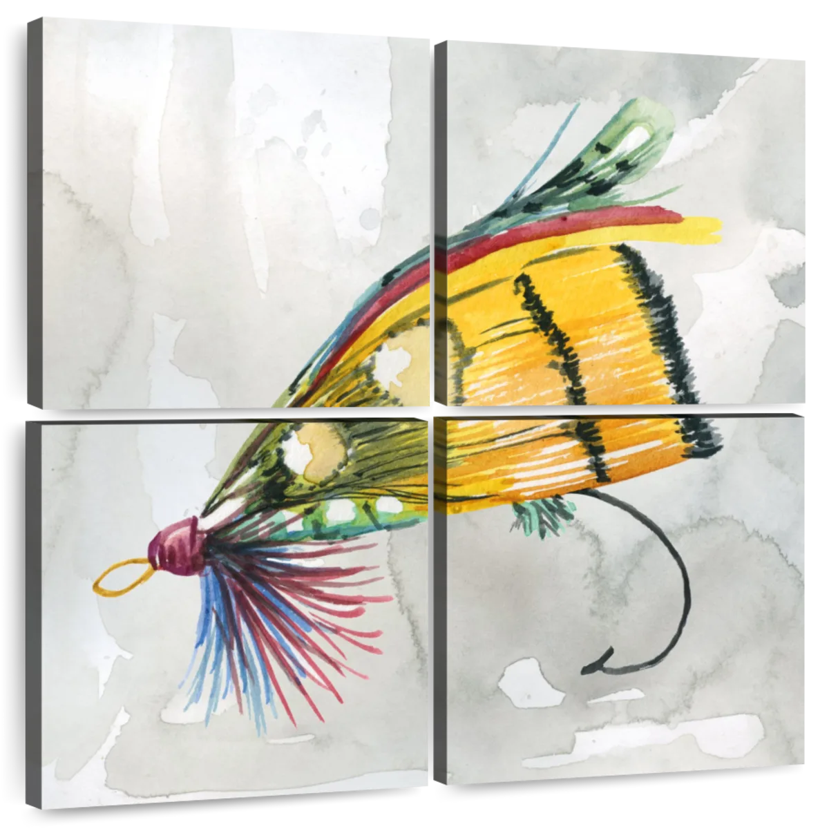 Fishing Lures  Acrylic painting images, Fishing painting canvas, Painting