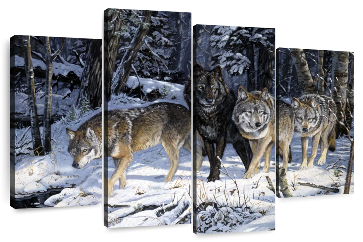 On The Night Trail - Wolves Wall Art: Canvas Prints, Art Prints & Framed  Canvas
