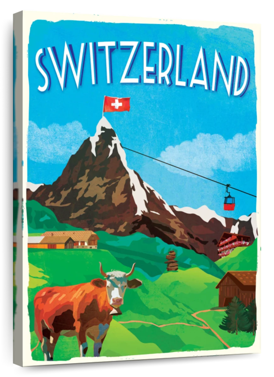 Mountains Of Canvas Art: Prints, Switzerland Frames Posters & Vintage Poster