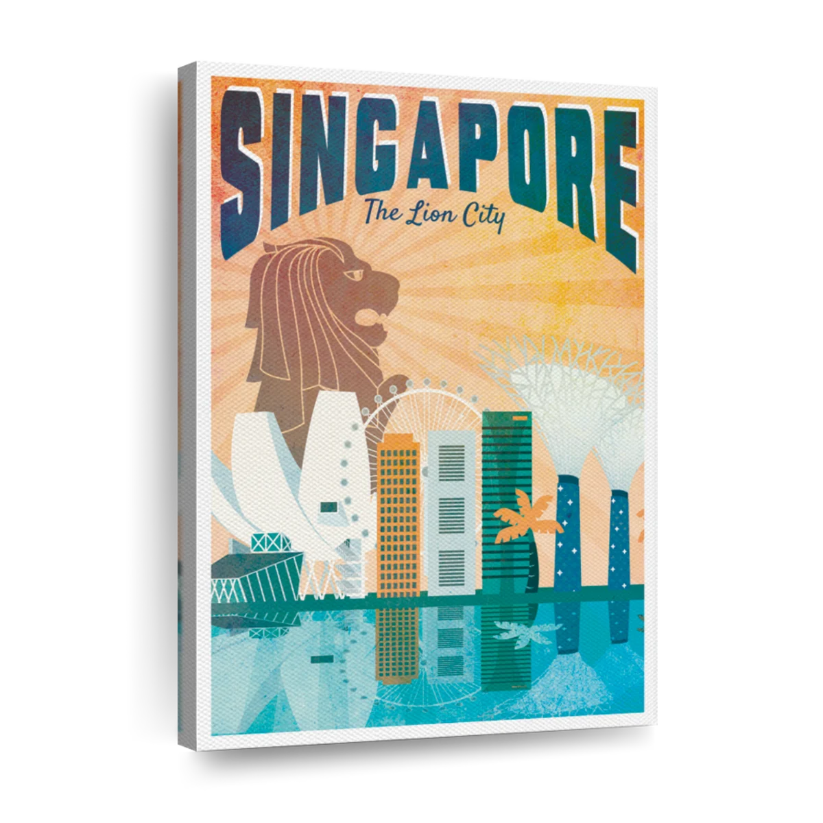 Prints, Frames Poster Art: Singapore Vintage Posters Tourism & Canvas