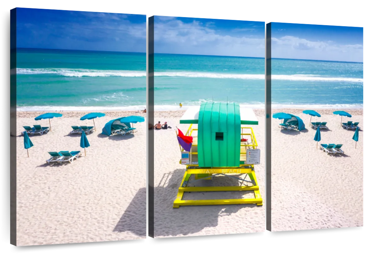 metalen Rood Onenigheid Ocean Side Miami Beach Florida Wall Art | Photography | by Susanne Kremer