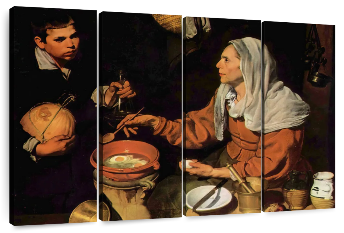 https://cdn.shopify.com/s/files/1/1568/8443/products/sik-art-z87_layout-4-horizontal_an-old-woman-cooking-eggs-4-piece-wall-art.webp?v=1683019123