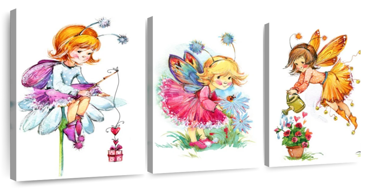 Watercolor Cute Ethereal Fairies Sticker Gráfico por Atelier Design ·  Creative Fabrica