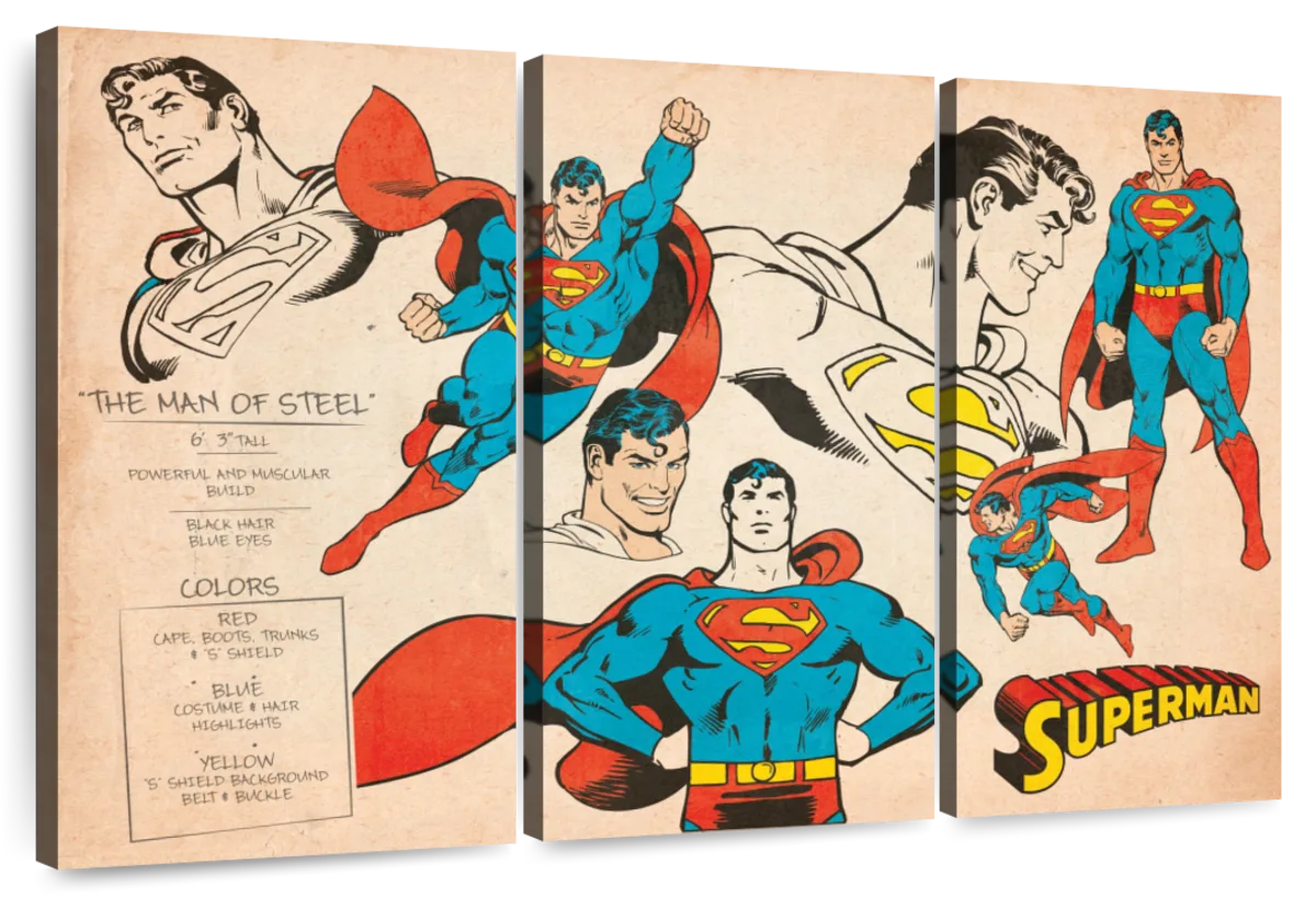 SUPERMAN Art, Man of Steel, DC Artwork