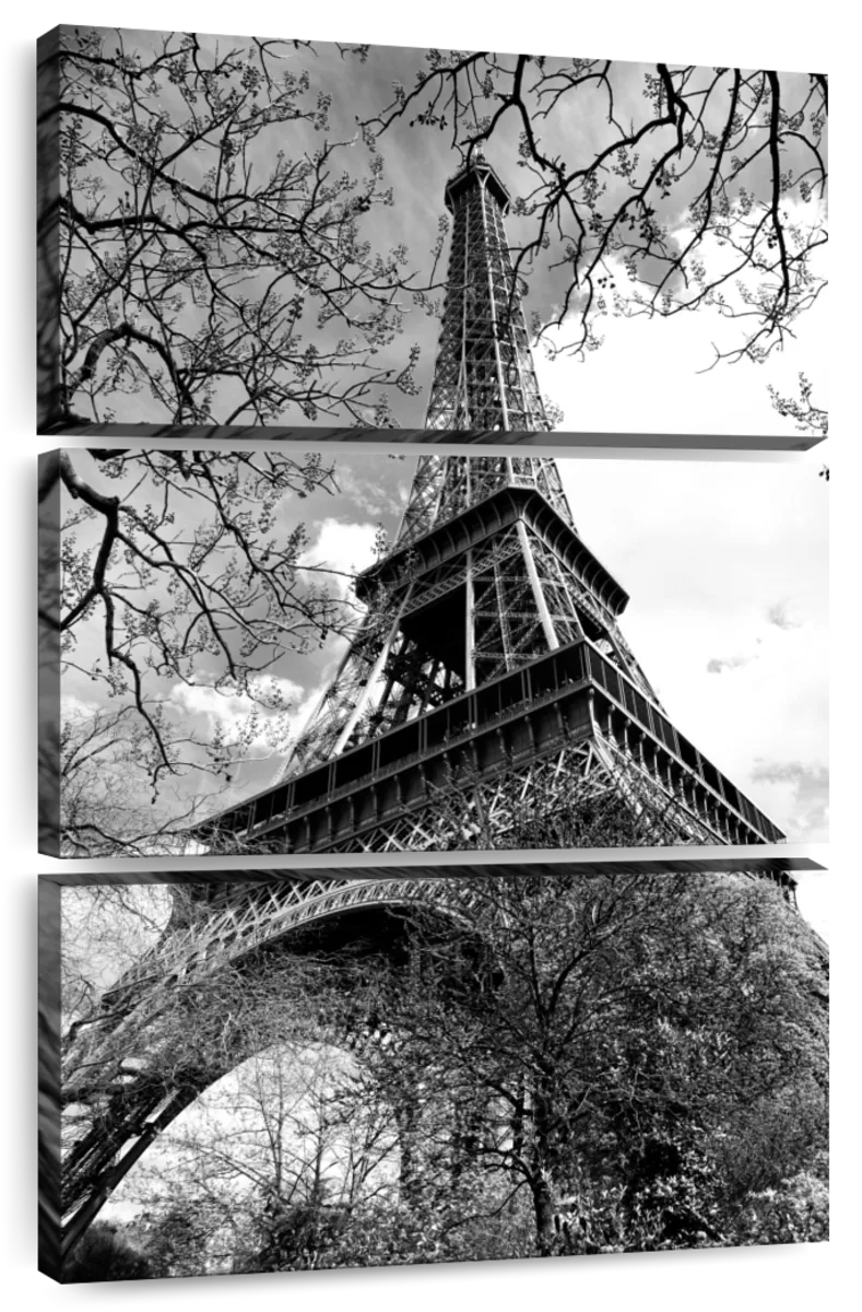 View of City and Eiffel Tower, Paris, France. Poster Print - Multi - 48 x 32