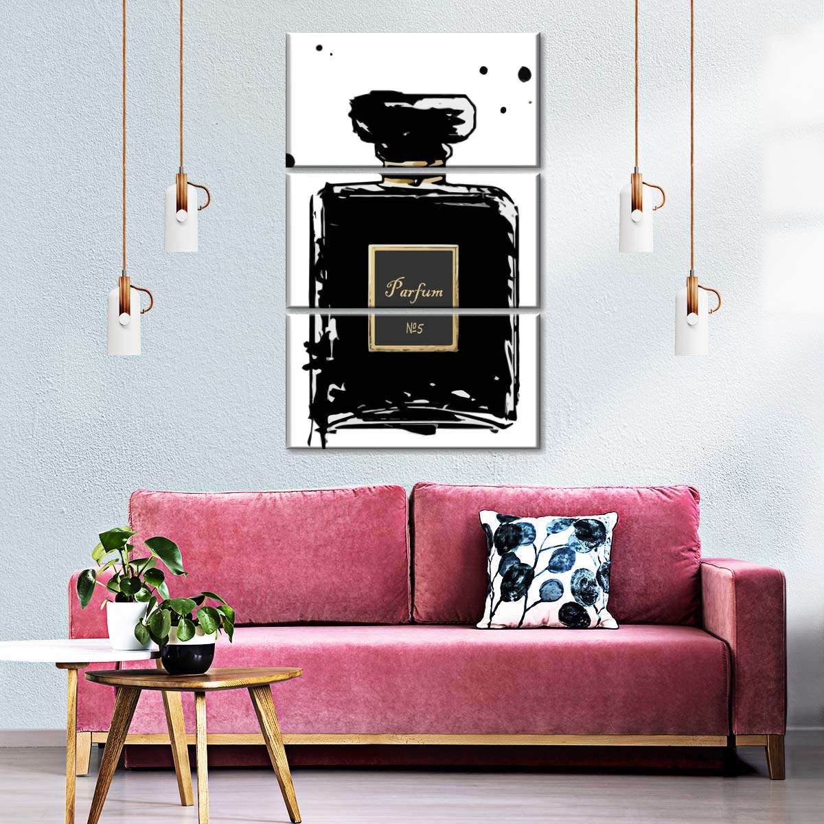 Canvas Wall Art Glam Perfume Chanel Pictures Wall  
