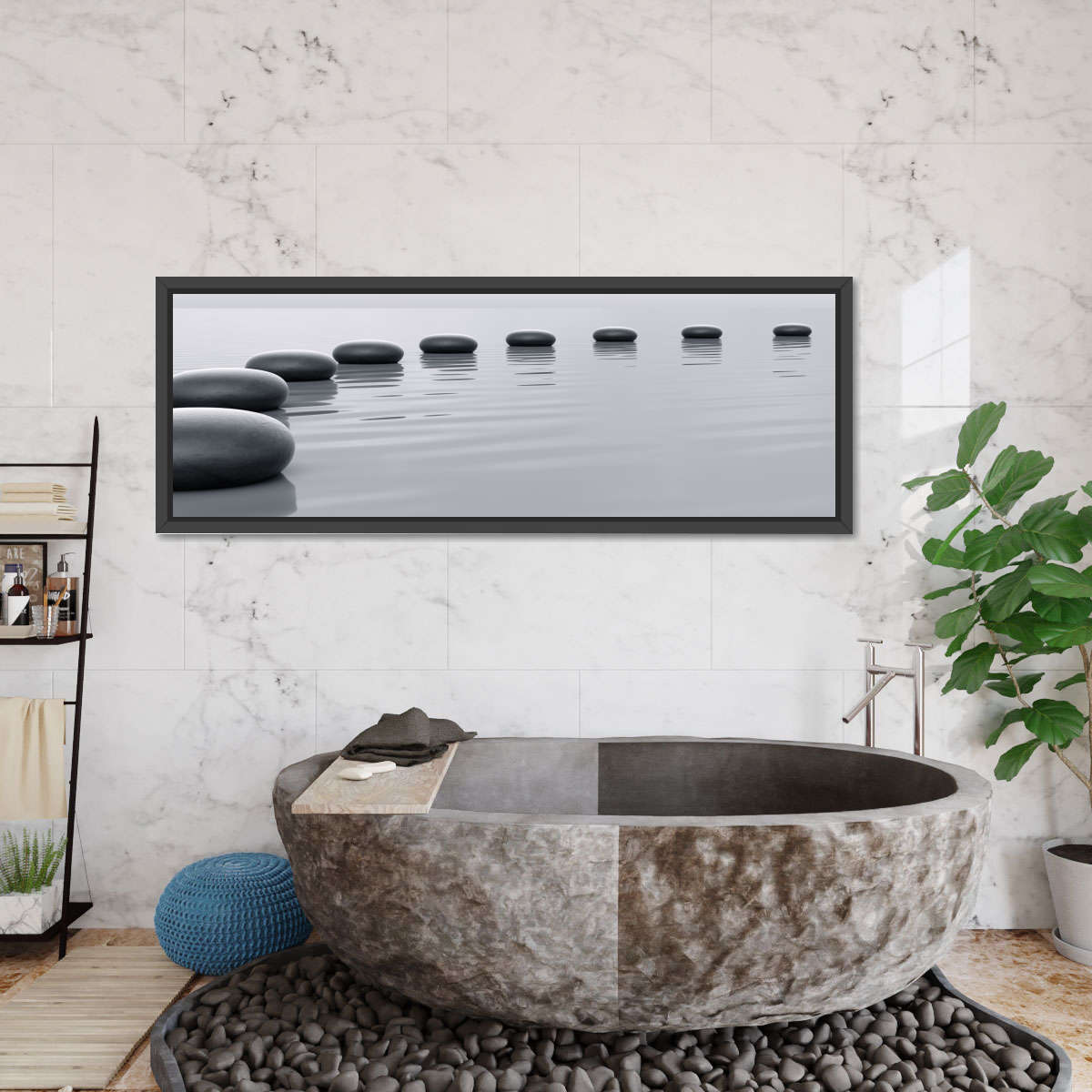 Stones Multi Panel Canvas Wall Art