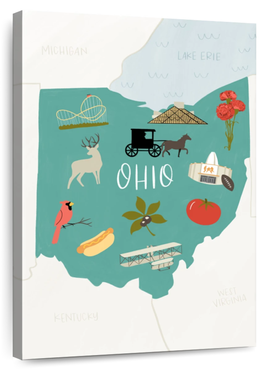 Ohio Icons Wall Art | Digital Art | by Gigi Louise