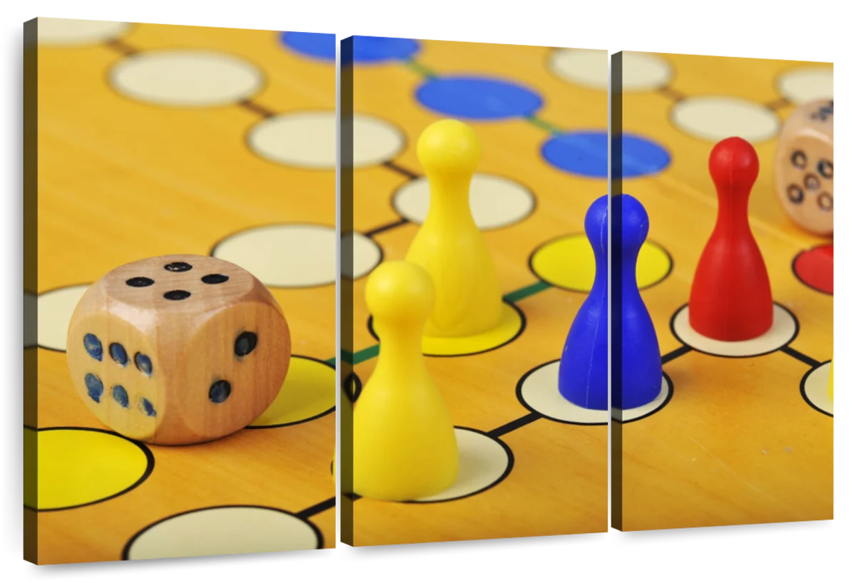 Ludo Game Pieces Art: Canvas Prints, Frames & Posters