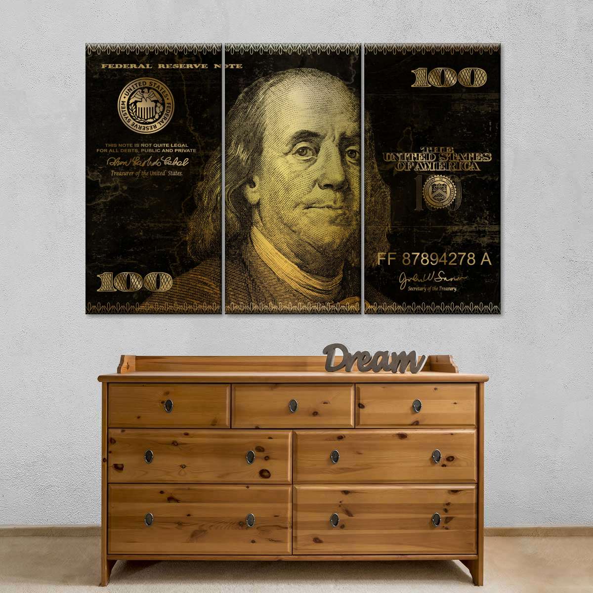 Golden Bills Multi Panel Canvas Wall Art Elephantstock