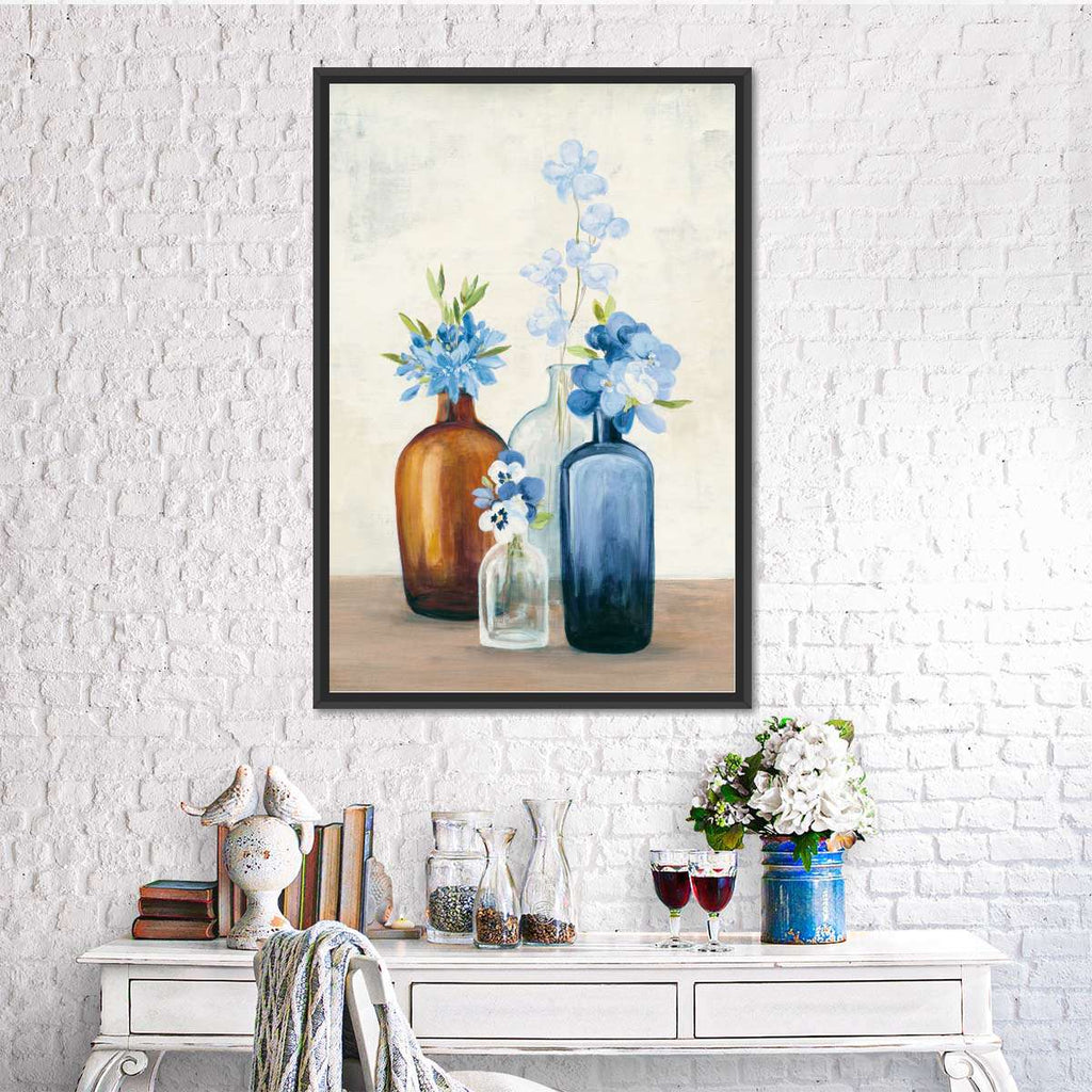 Windowsill Garden II Blue Wall Art | Painting | by Julia Purinton