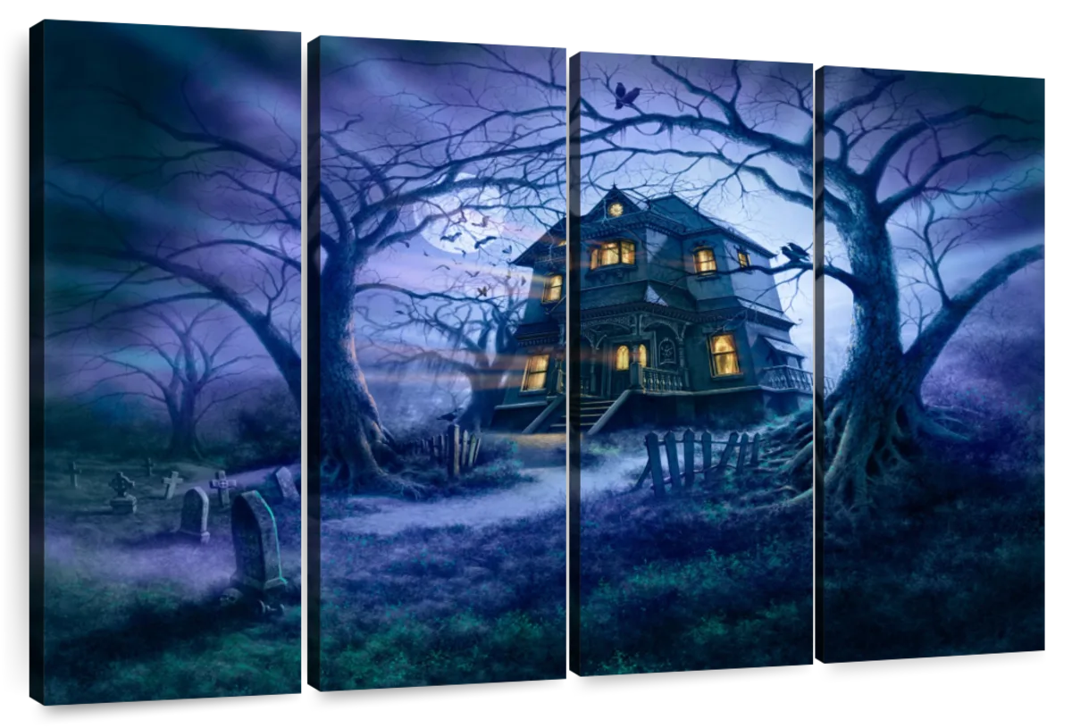 haunted forest painting