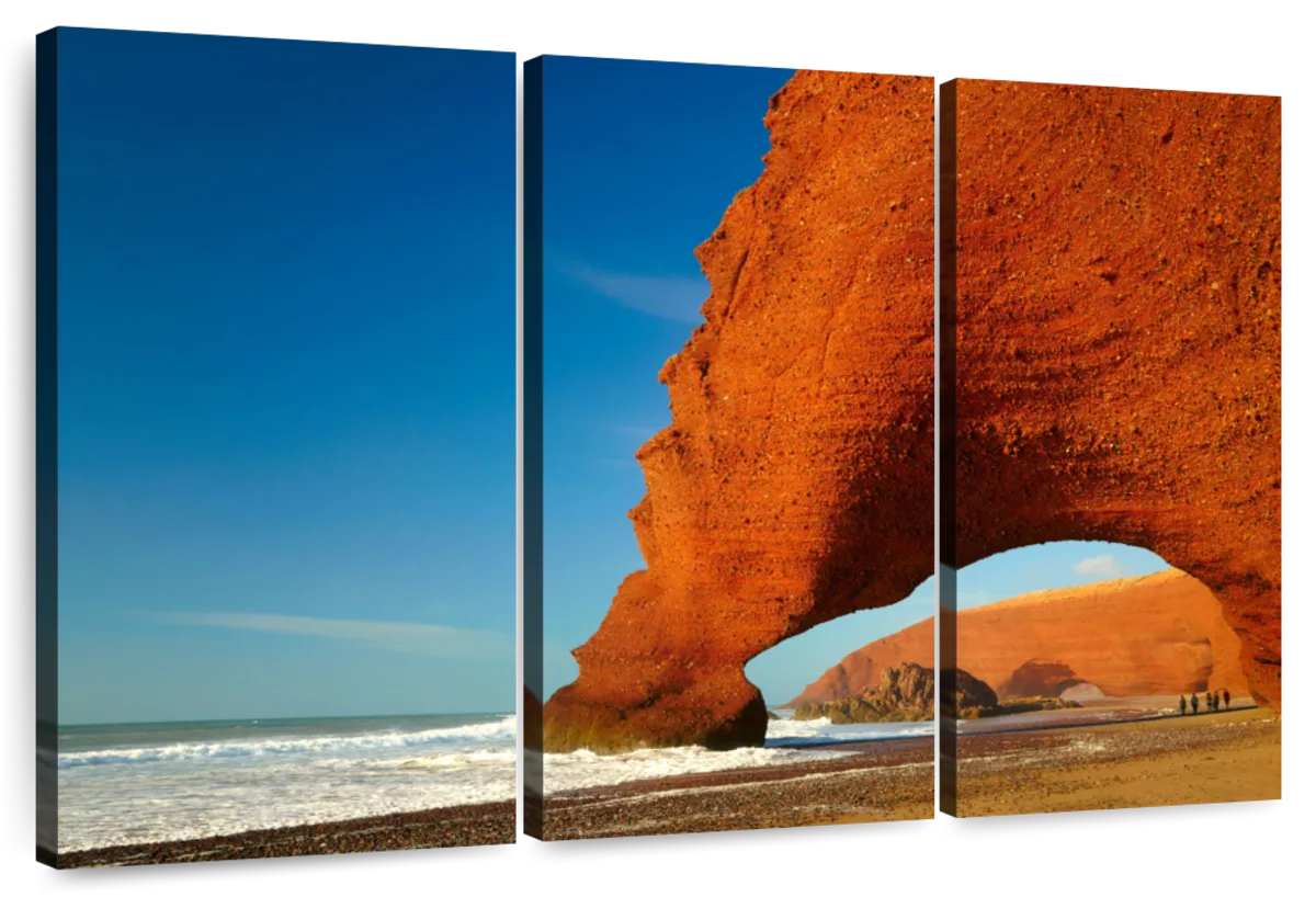 Moroccan Red Arch Beach Wall Art | Photography