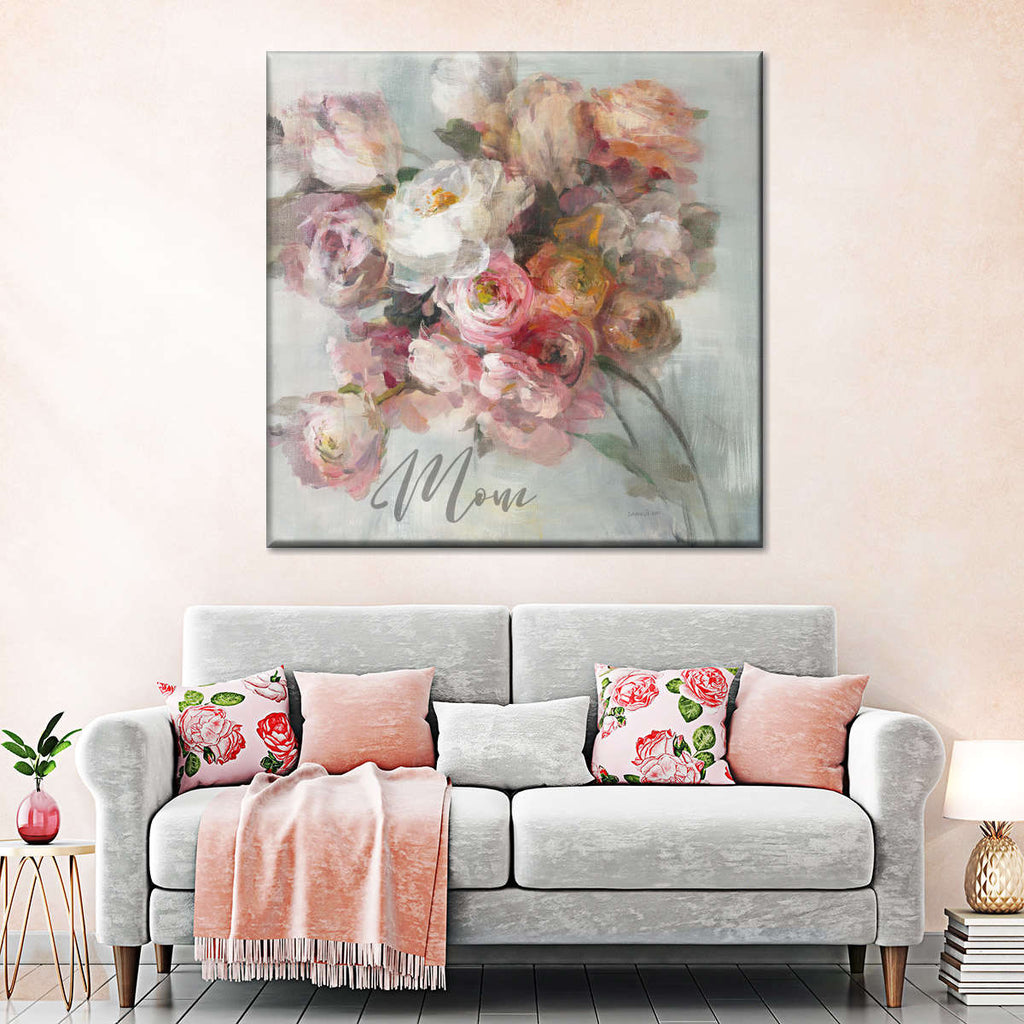Blush Bouquet Mom Wall Art | Painting | by Danhui Nai