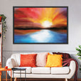 Sunburst Landscape Abstract Wall Art | Painting