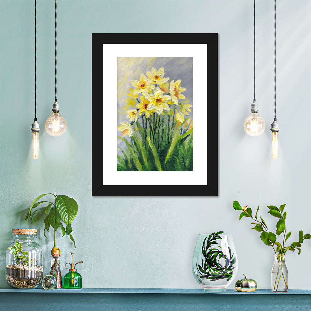 Gouache Daffodils Wall Art | Painting