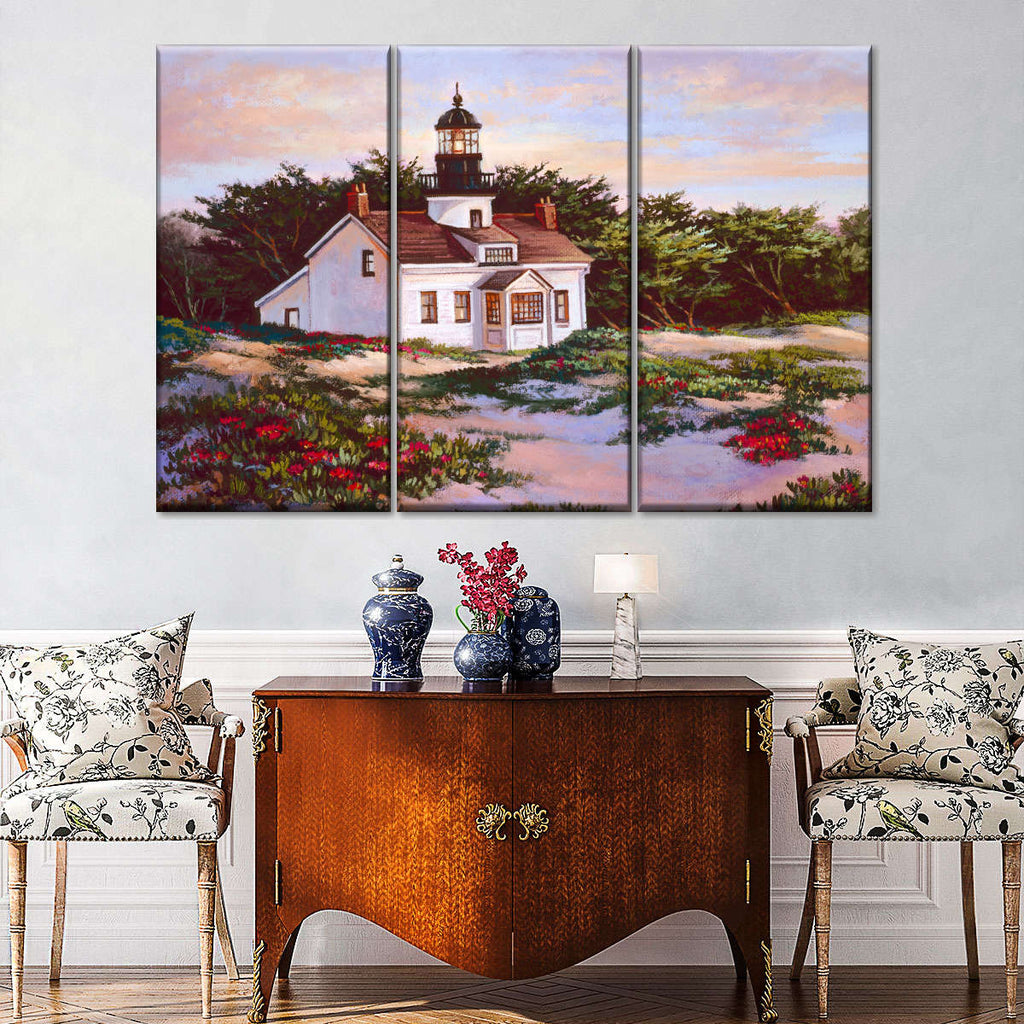Point Pinos Lighthouse Wall Art | Painting | by Sandra Bergeron