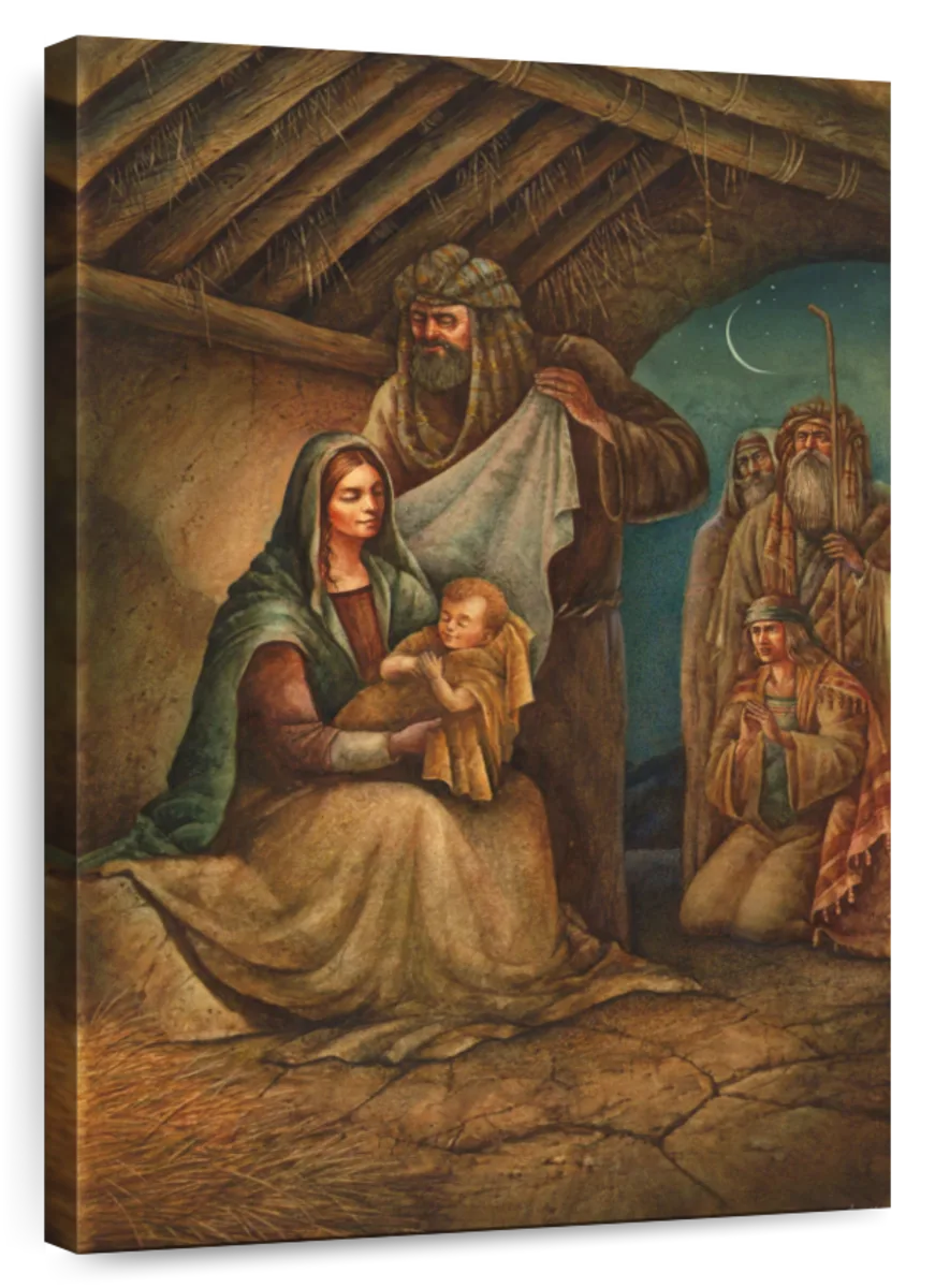 The Birth Of Jesus Christ Wall Art Painting By Val Bochkov