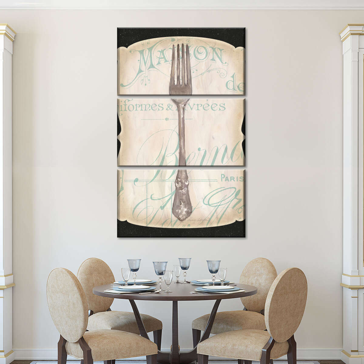 French Fork I Multi Panel Canvas Wall Art Elephantstock