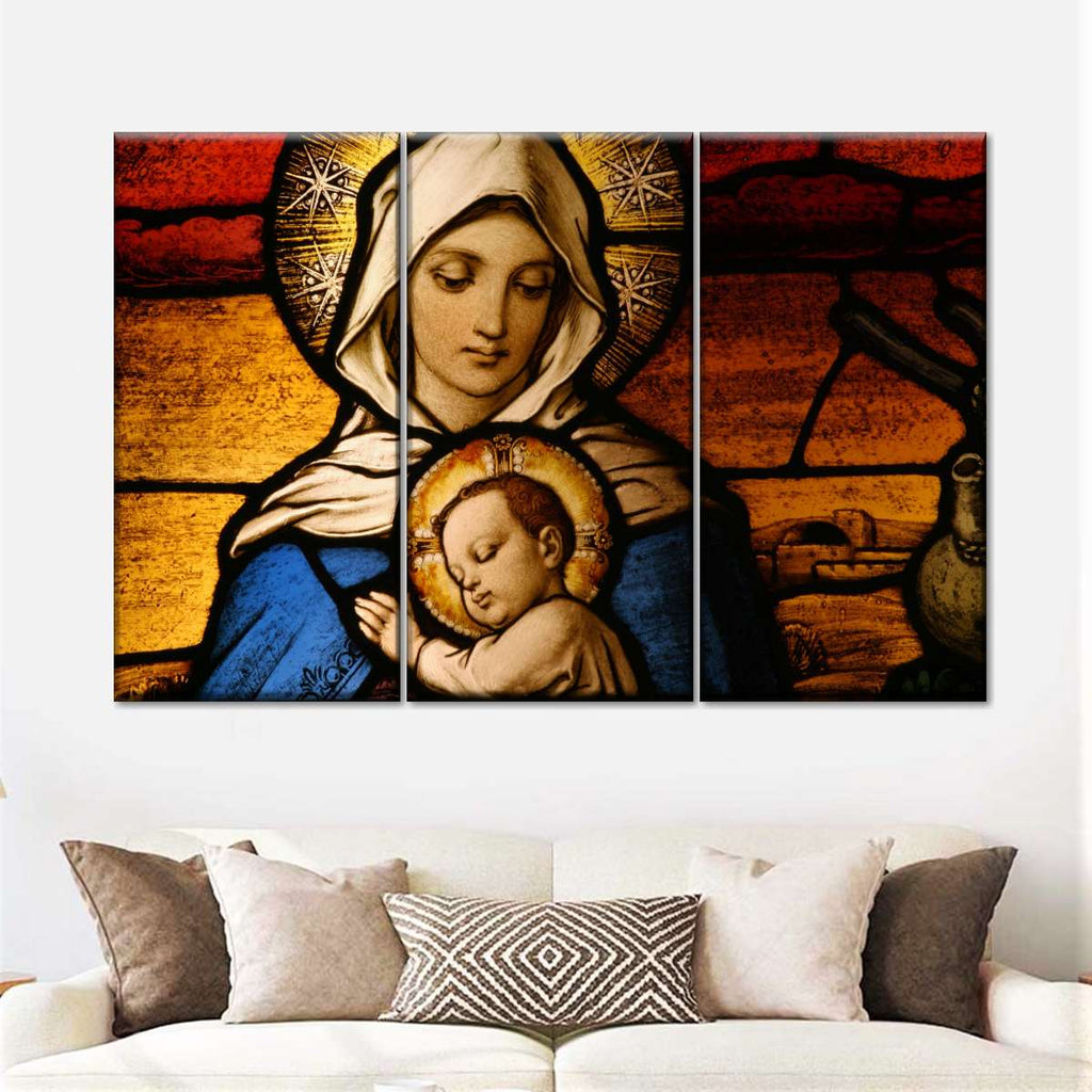 Virgin Mary Multi Panel Canvas Wall Art | ElephantStock