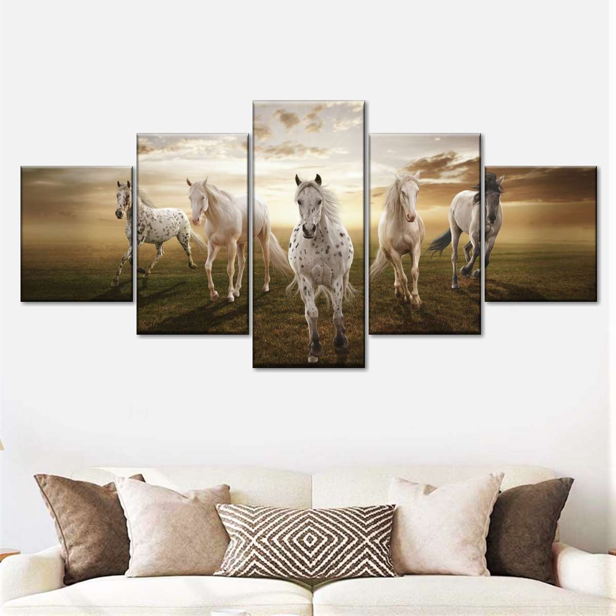 White Horses Wall Art Elephantstock