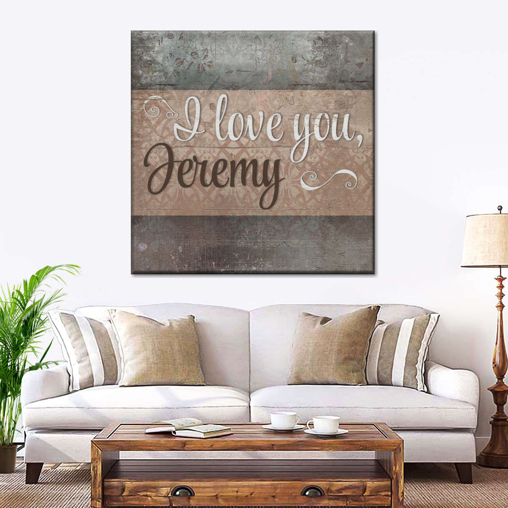 Personalized I Love You II Wall Art | Digital Art