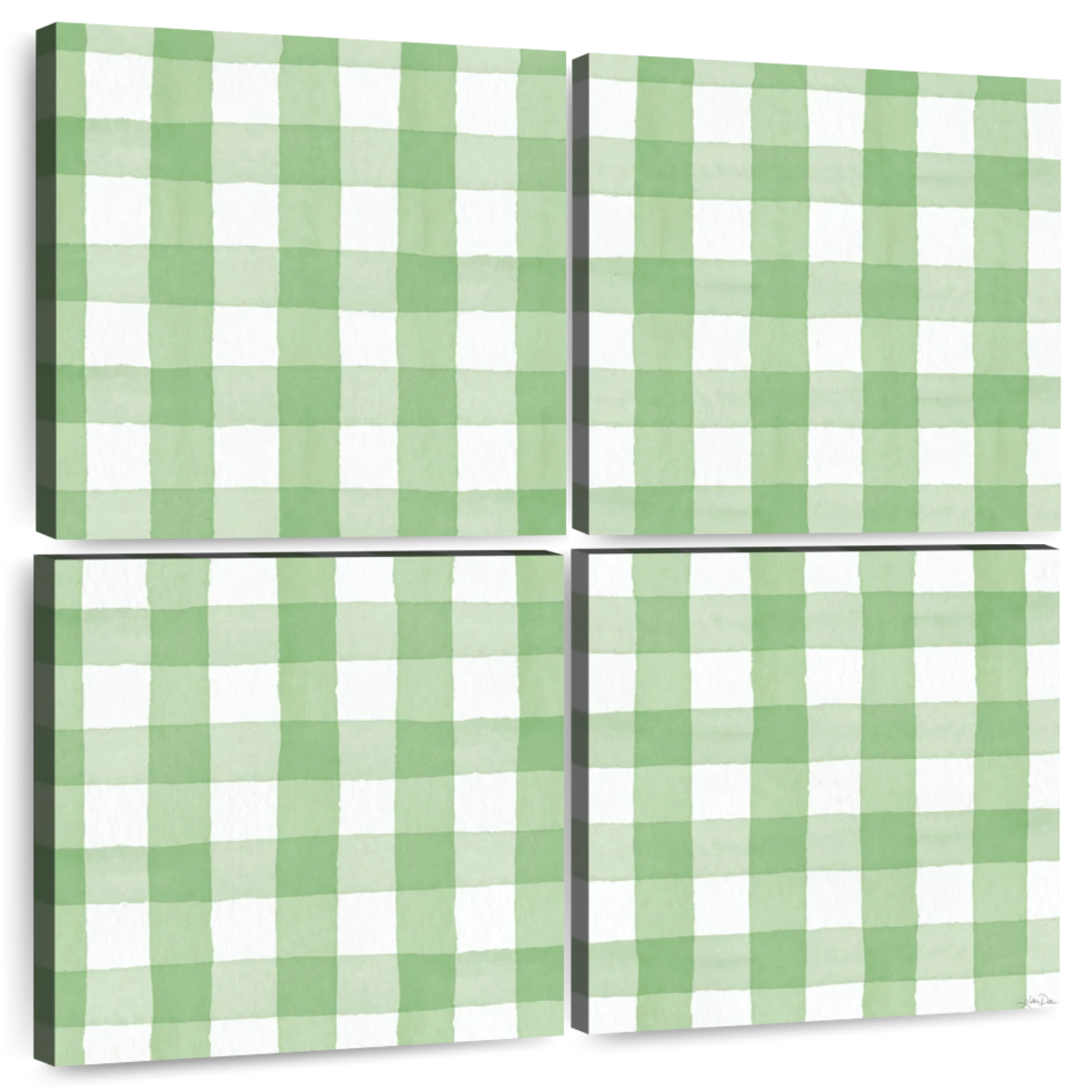 Checkered (Tan & White Pattern) Art Print