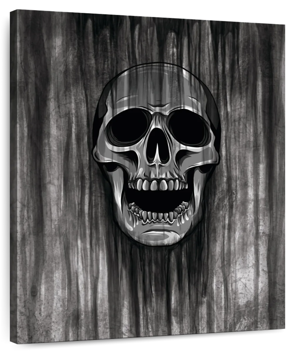 Black Skull Drip Paint Art: Canvas Prints, Frames & Posters