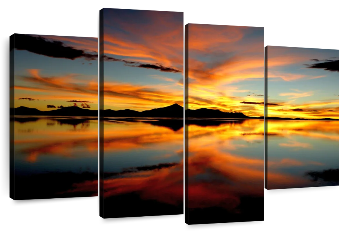 Sunset Lake Horizon Wall Art | Photography