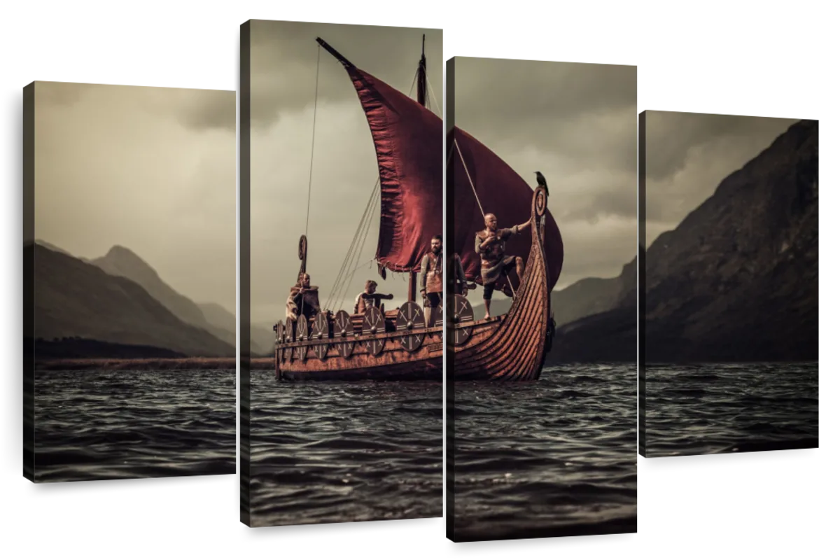 viking ships drawings