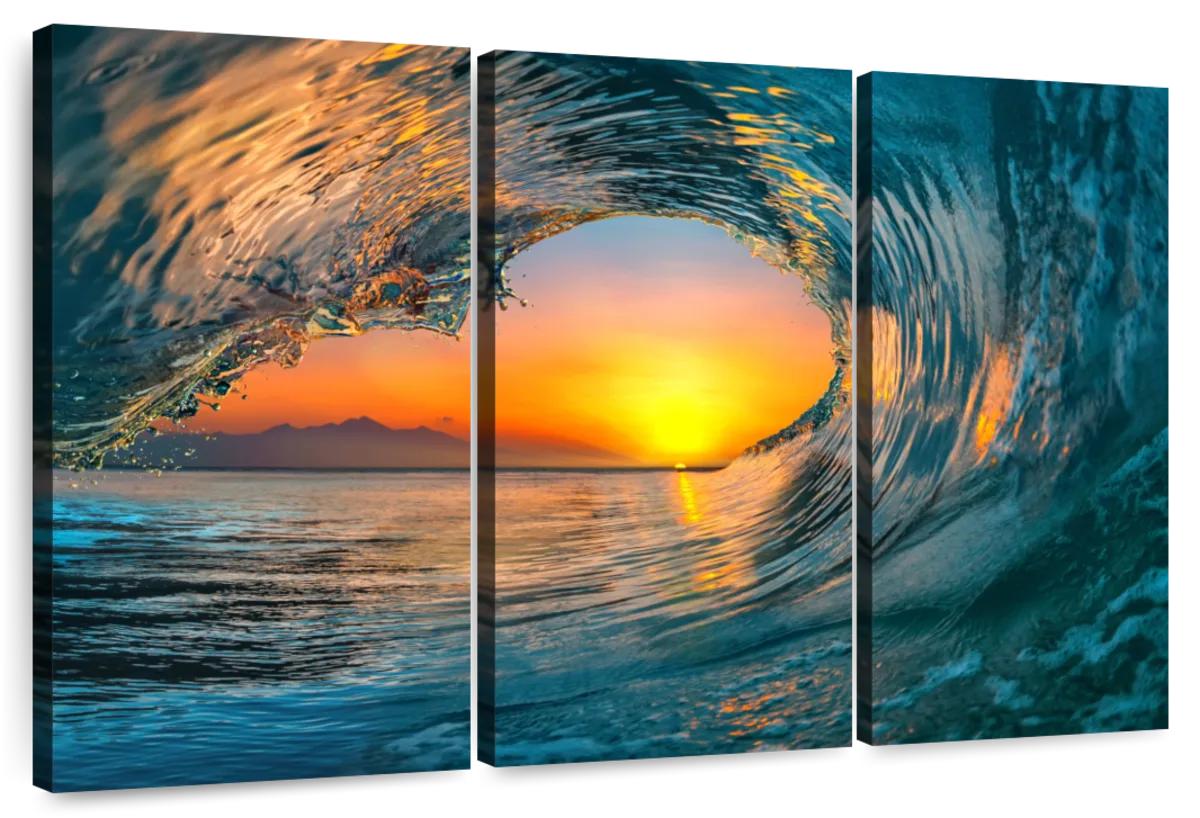 Resilience, Ocean Wave Art Large Canvas Prints