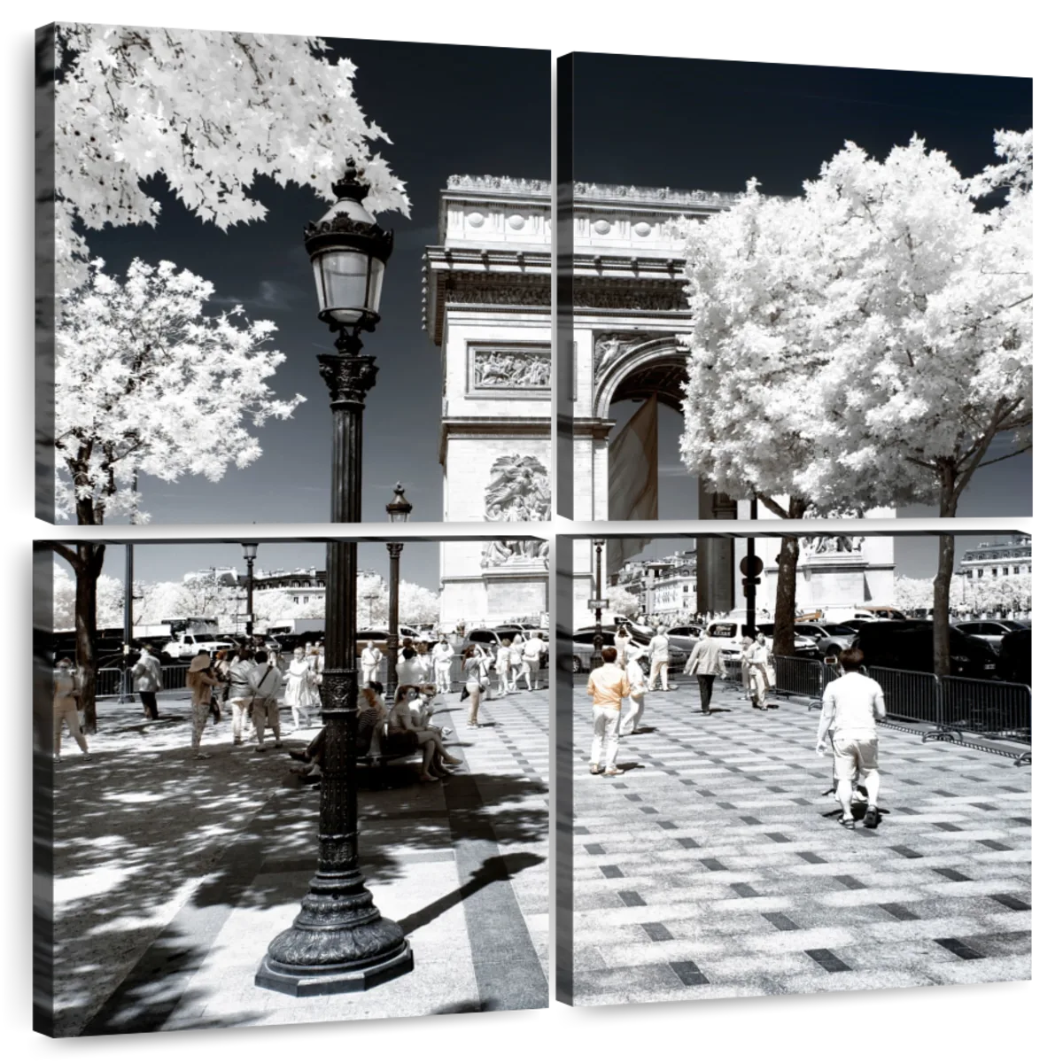 Square Canvas Painting Arc de Triomphe - Autumnal