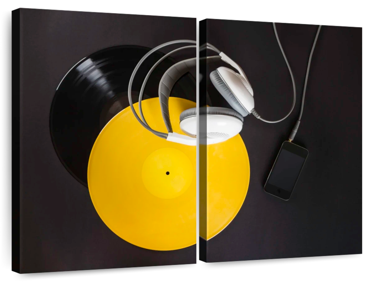 Latitude Run® Black And Gold Vinyl Serenade I - Vinyl Records Metal Wall  Decor Set