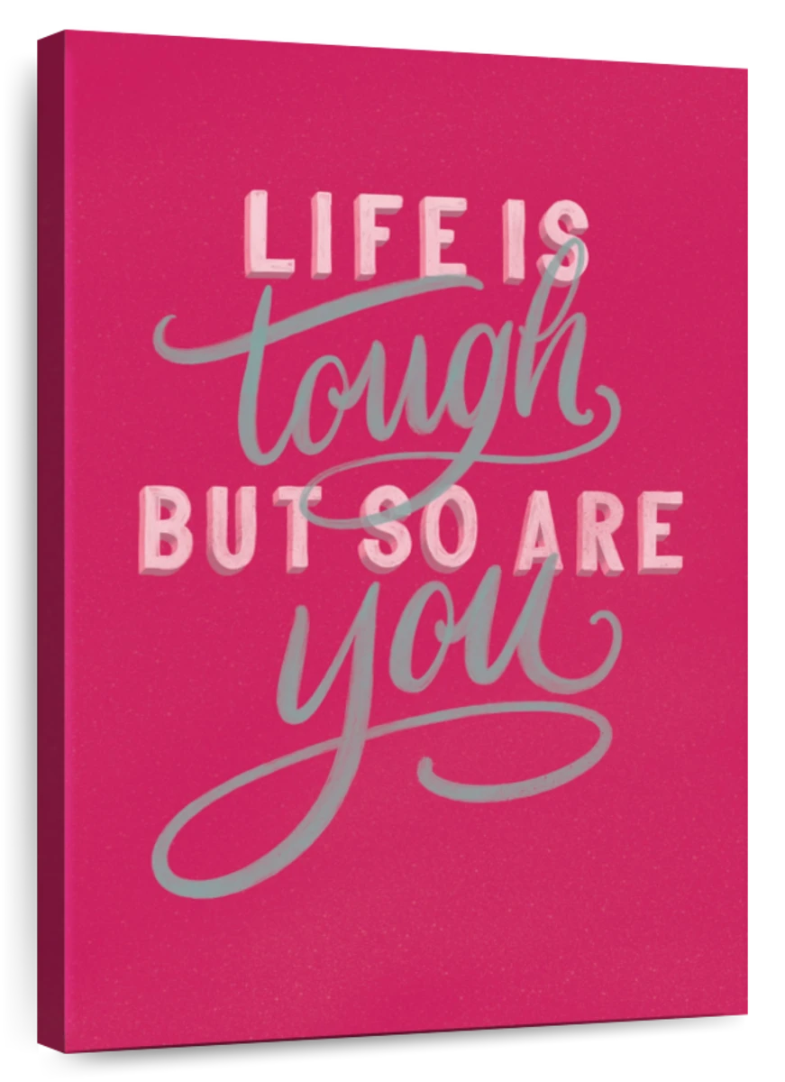 Life Is Tough Bright Rose Wall Art | Digital Art | by Becky Thorns
