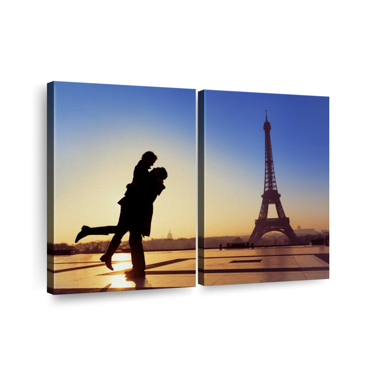 eiffel tower silhouette painting