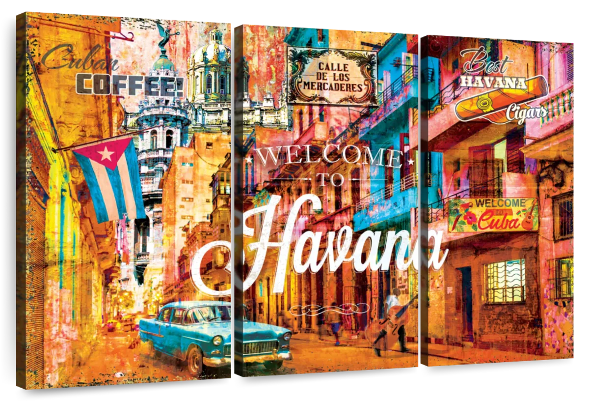 Havanna – the wall decorations in the bohemian style of the –