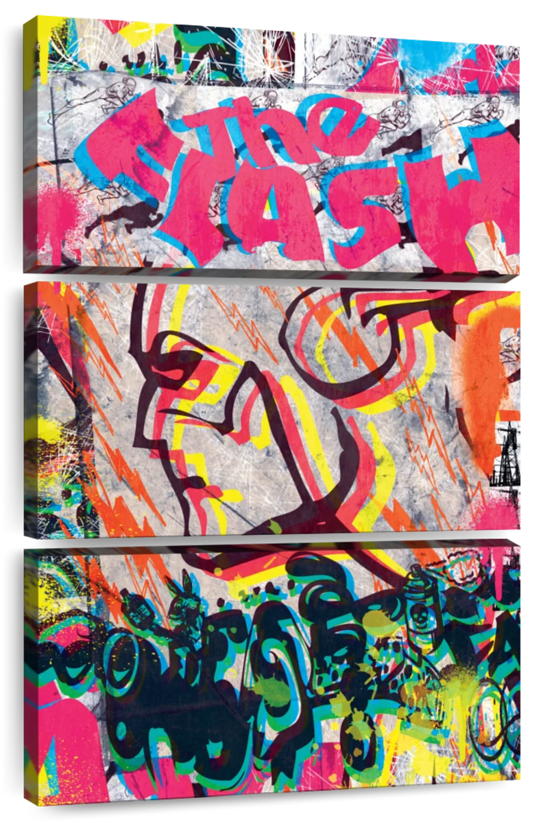 The Flash Graffiti Hero Wall Art | Graffiti