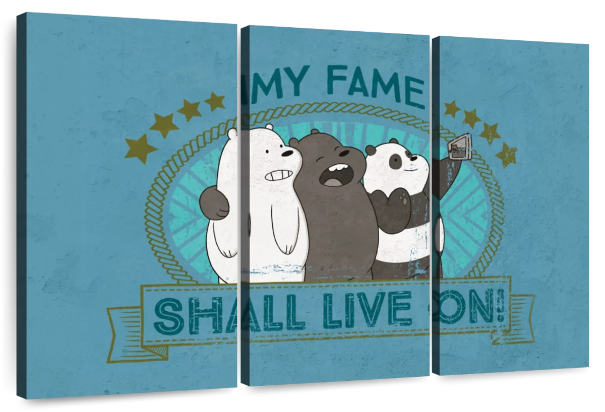 We Bare Bears Selfie Trio Art: Canvas Prints, Frames & Posters