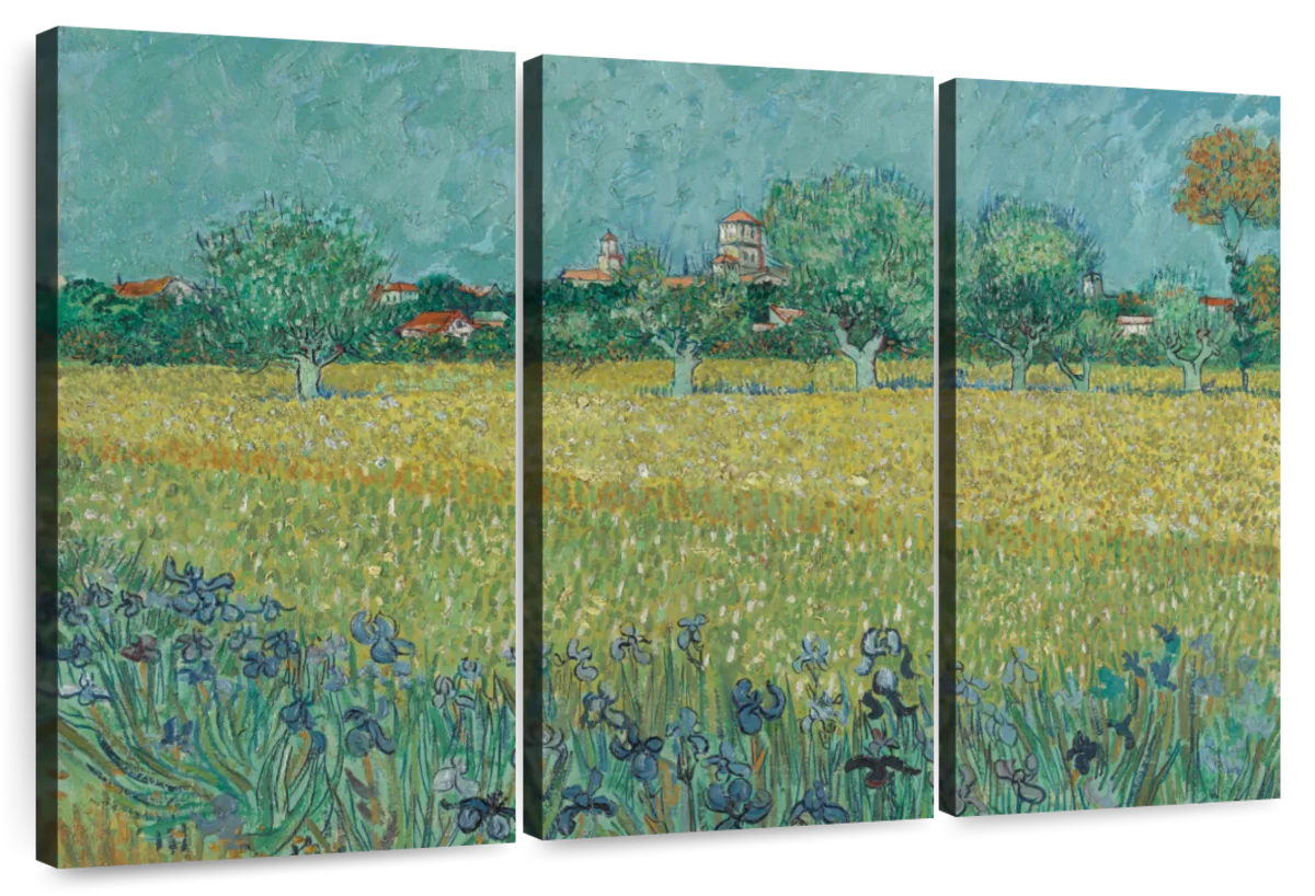 Field With Flowers Near Arles Wall Art | Painting | by Vincent Van Gogh