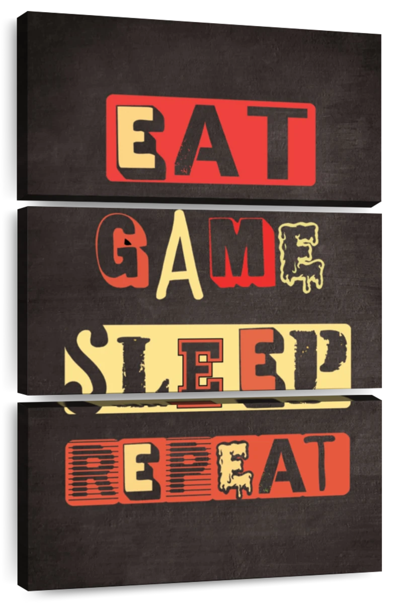 Eat Sleep Gym Repeat II Canvas Wall Art by Durro Art