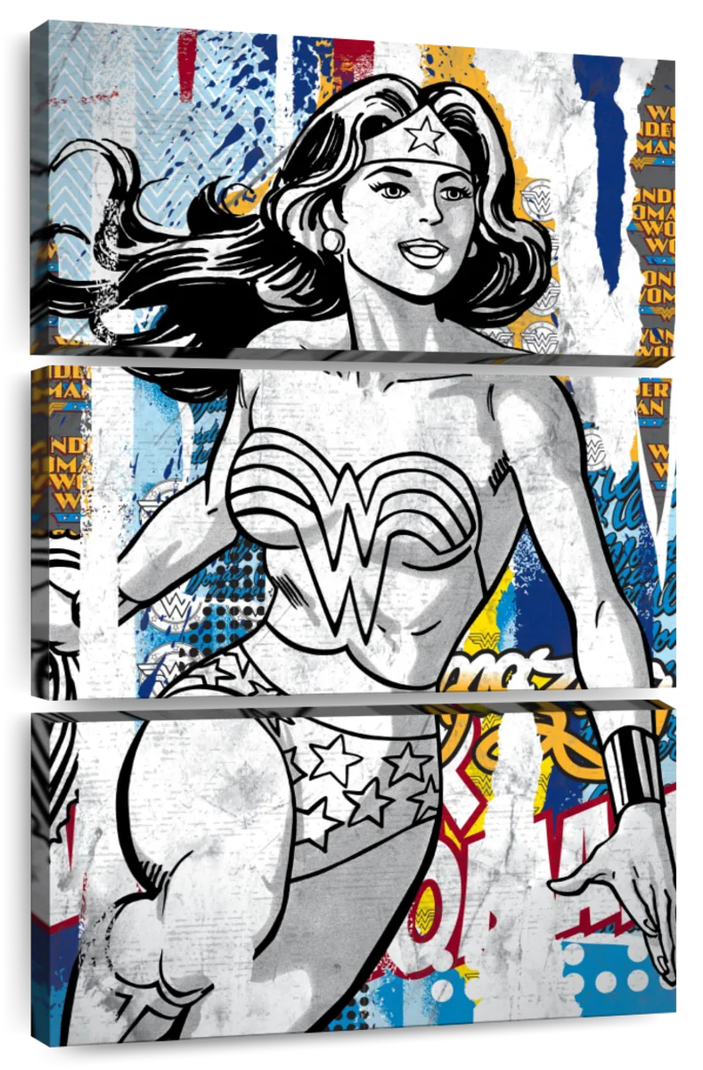 Wonder Woman Grunge Pop Art: Canvas Prints, Frames & Posters