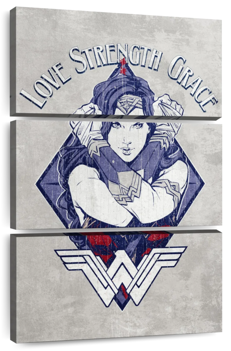 Wonder Woman Love Strength Grace Art: Canvas Prints, Frames & Posters
