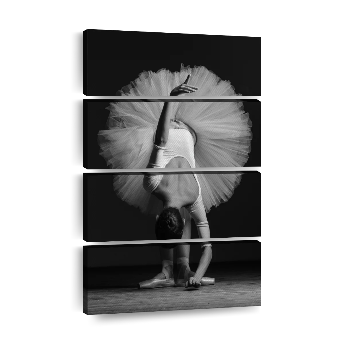 black and white young ballerina photography