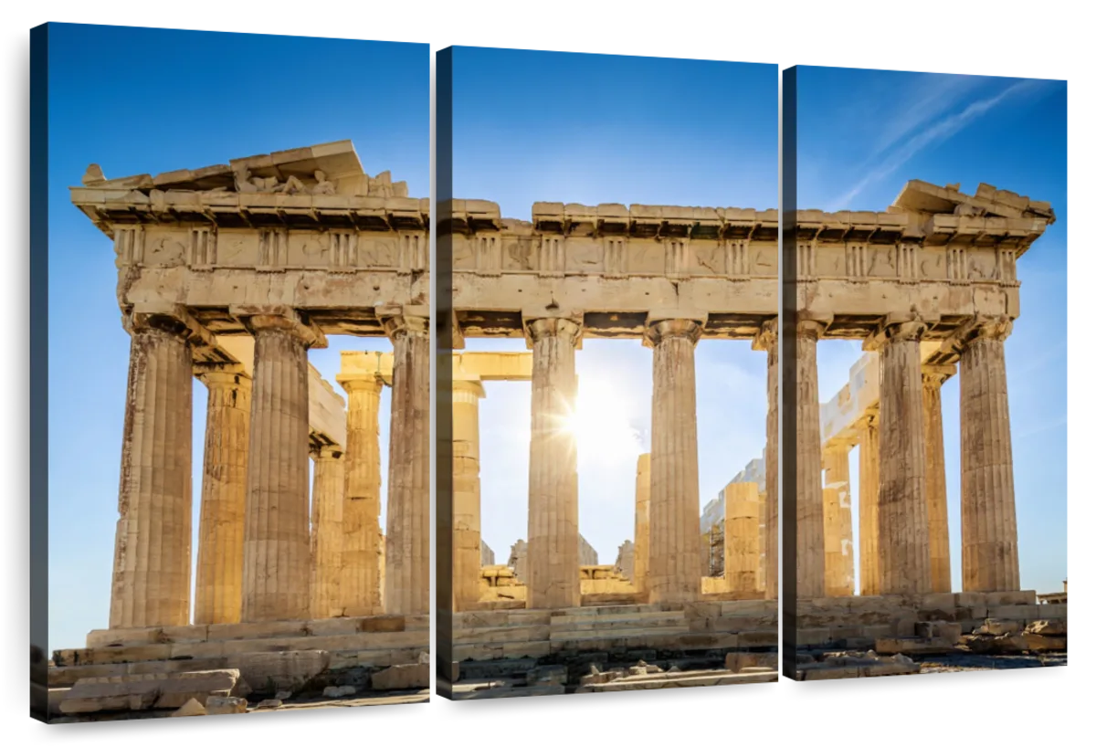 Sun Shines Through Parthenon Wall Art Photography