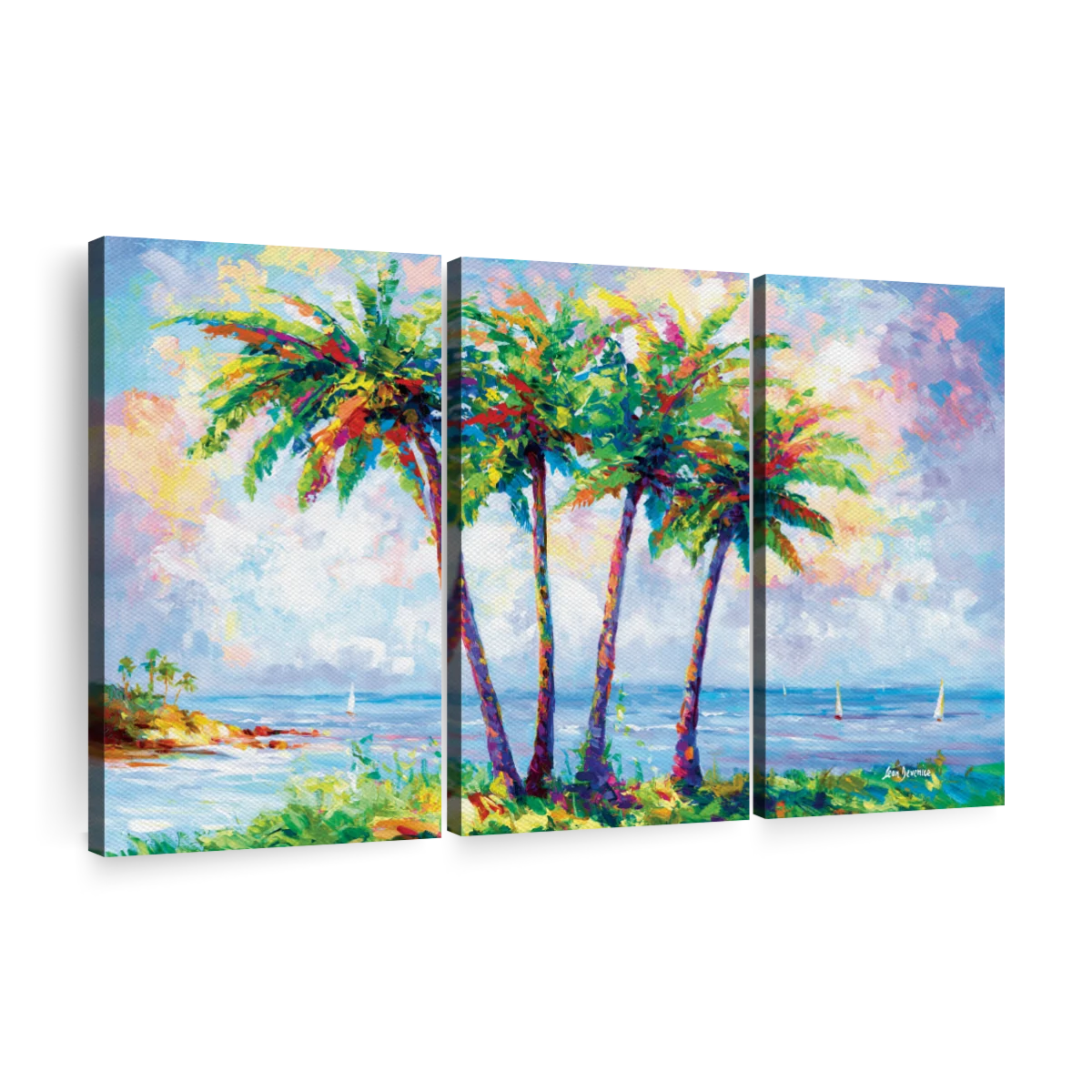 tropical palm trees paintings